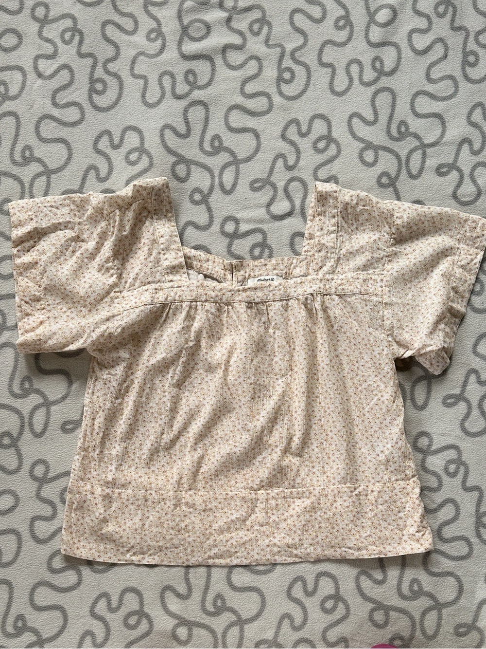 Madewell Square-Neck Short-Sleeve Popover Top